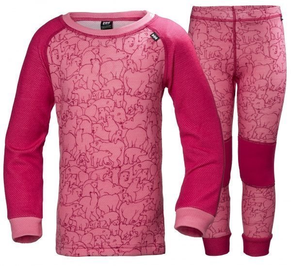 Helly Hansen Lifa Merino Lasten Alusasusetti Pinkki