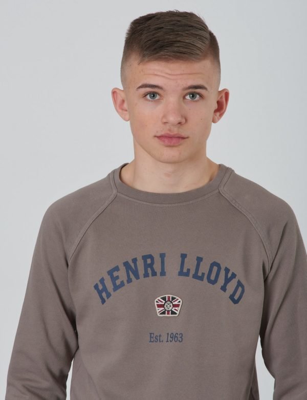 Henri Lloyd Lb Garment Dyed Crew Sweat Neule Ruskea