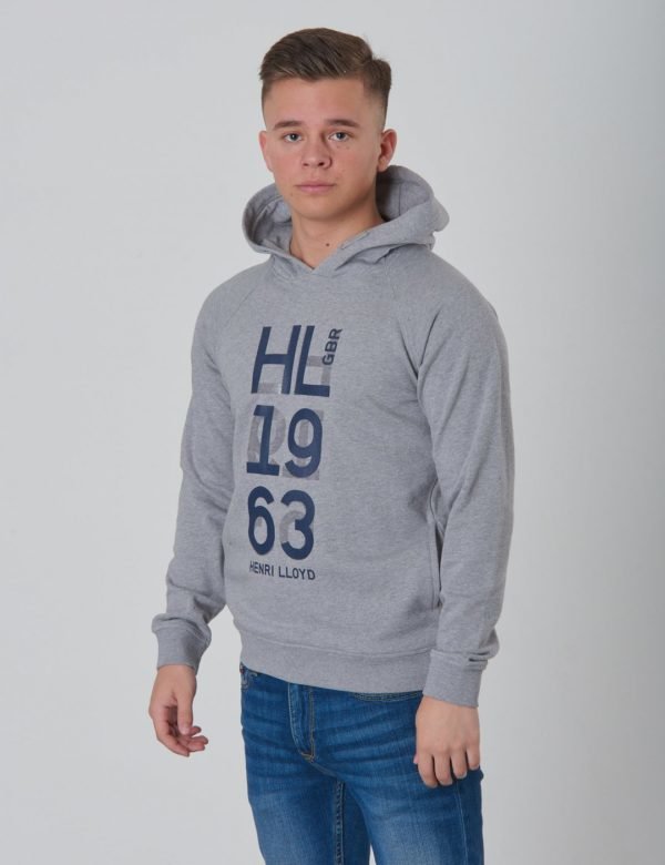 Henri Lloyd Oh Embossed Lb Logo Hoodie With Pockets Huppari Harmaa