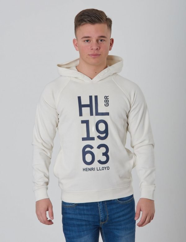 Henri Lloyd Oh Embossed Lb Logo Hoodie With Pockets Huppari Valkoinen