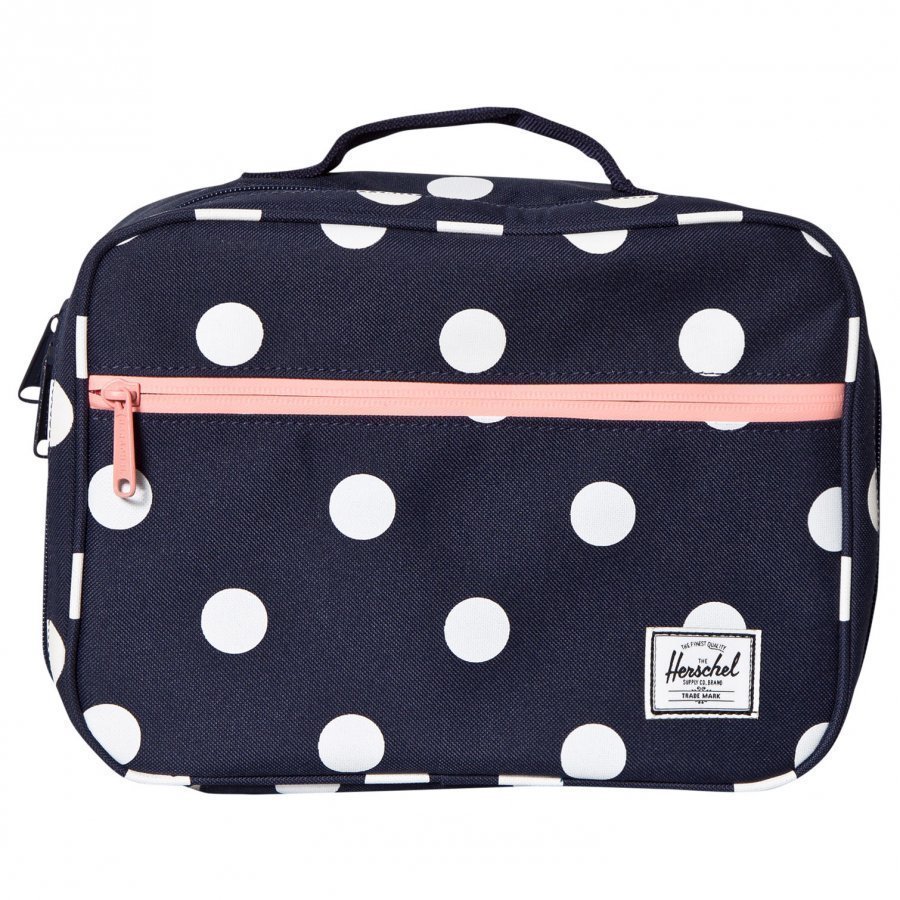 Herschel Pop Quiz Lunch Box Peacoat Polka Dot Laukku