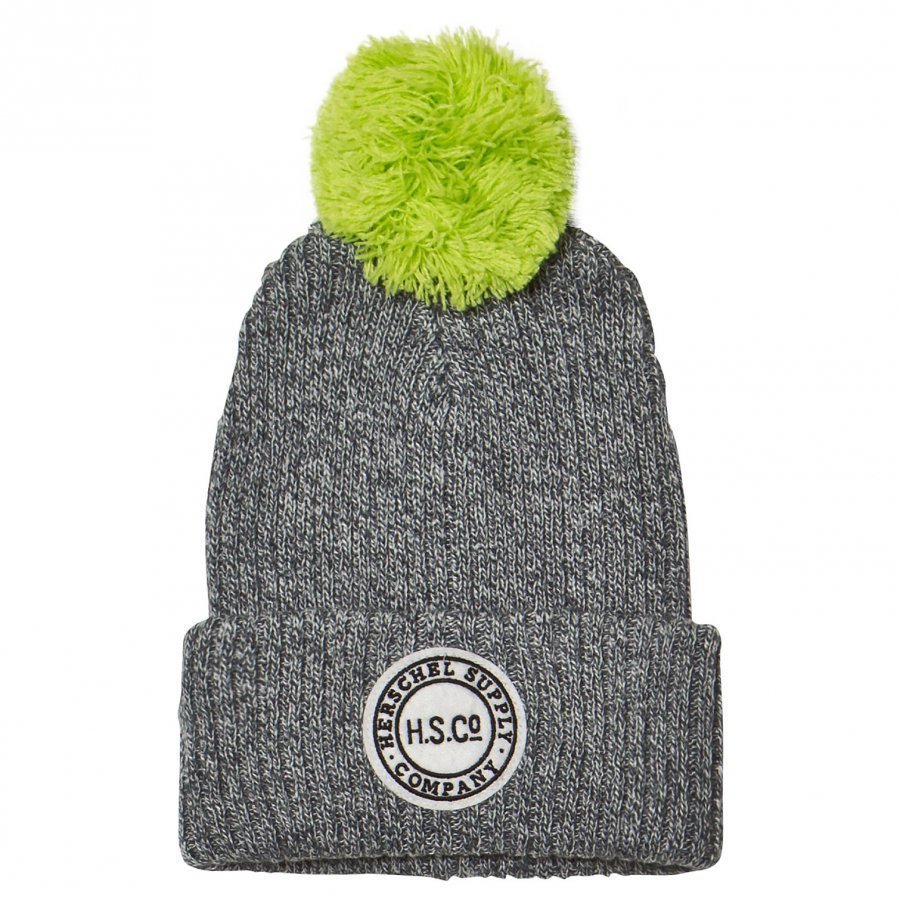 Herschel Sepp Youth Beanie Heathered Grey/Neon Lime Lippis