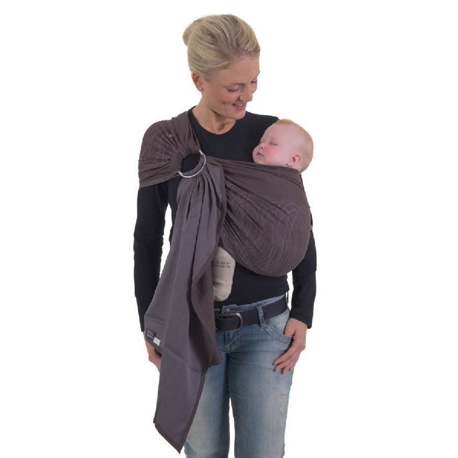 Hoppediz Ring Sling Kantoliina Jacquard New York Brown