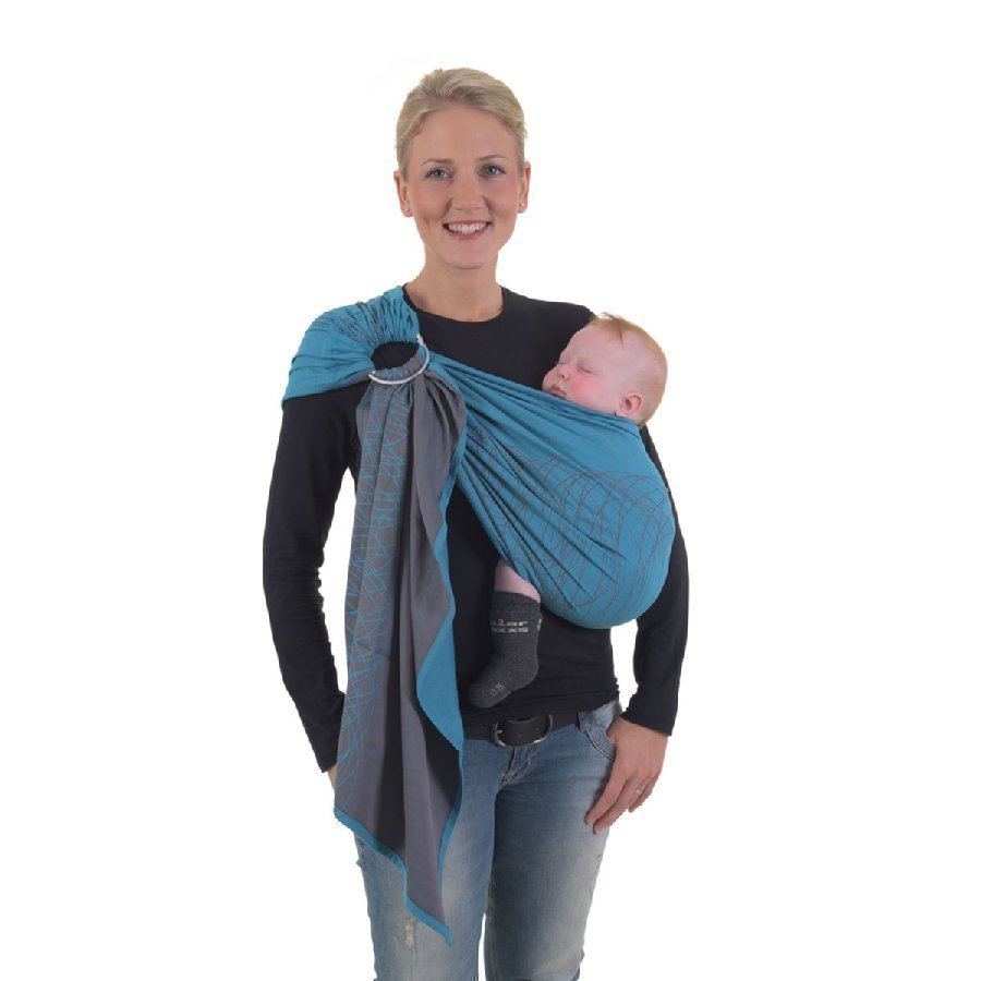 Hoppediz Ring Sling Kantoliina Jacquard New York Turqoise