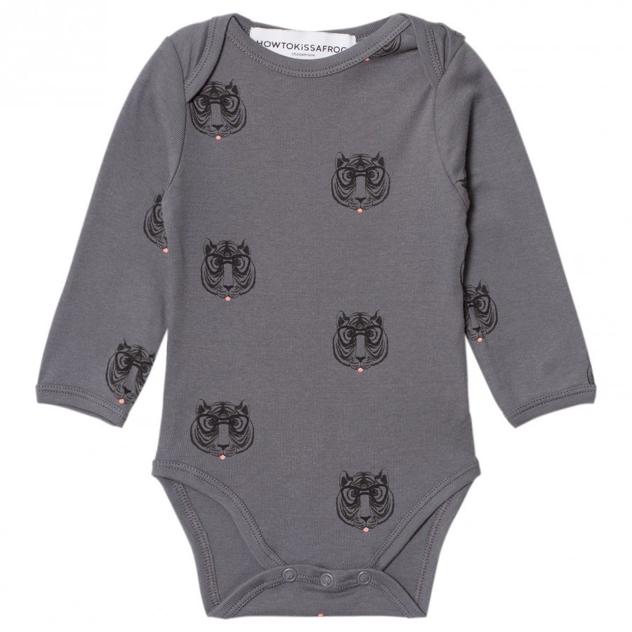 How To Kiss A Frog Body Print Allover Tiger Dk Grey Body