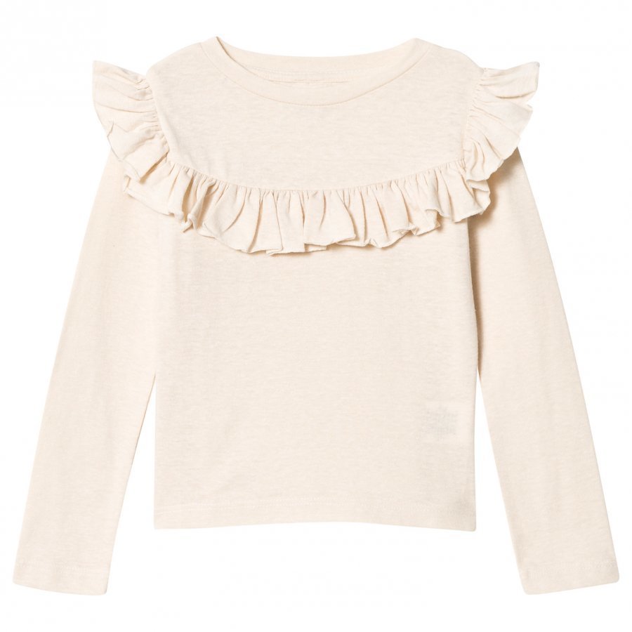 How To Kiss A Frog Frill Jumper Off White Pitkähihainen T-Paita