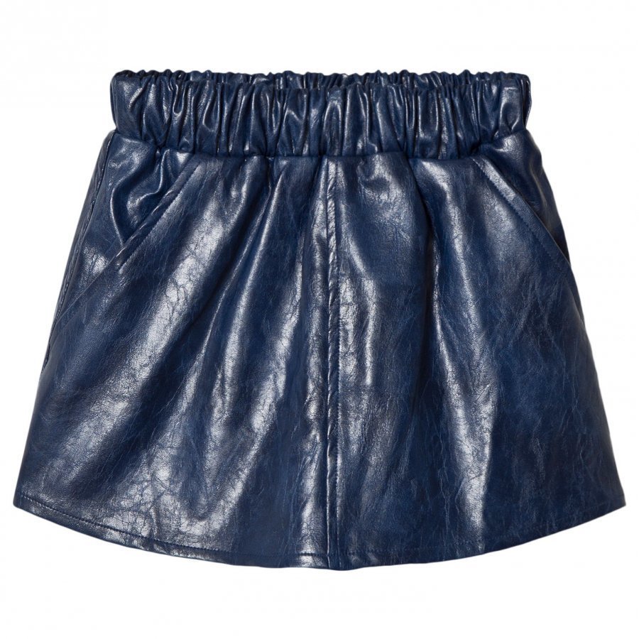 How To Kiss A Frog Peach Skirt Leather Blue Lyhyt Hame