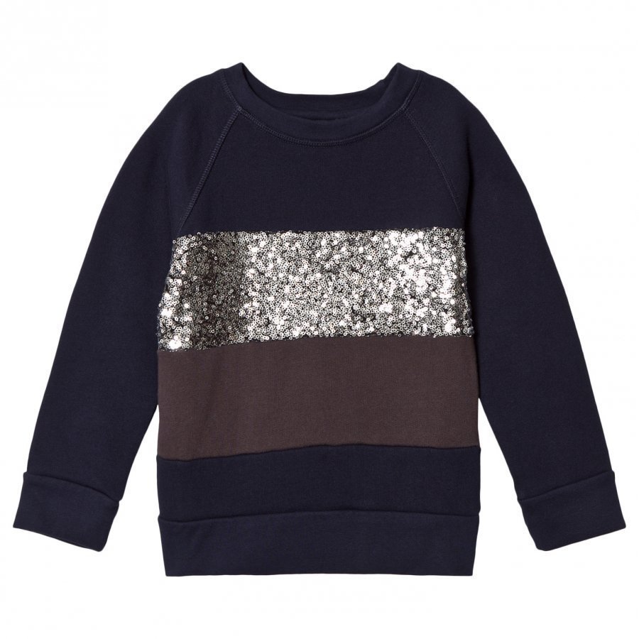 How To Kiss A Frog Siv Jumper Navy/Silver/Dk Grey Paita