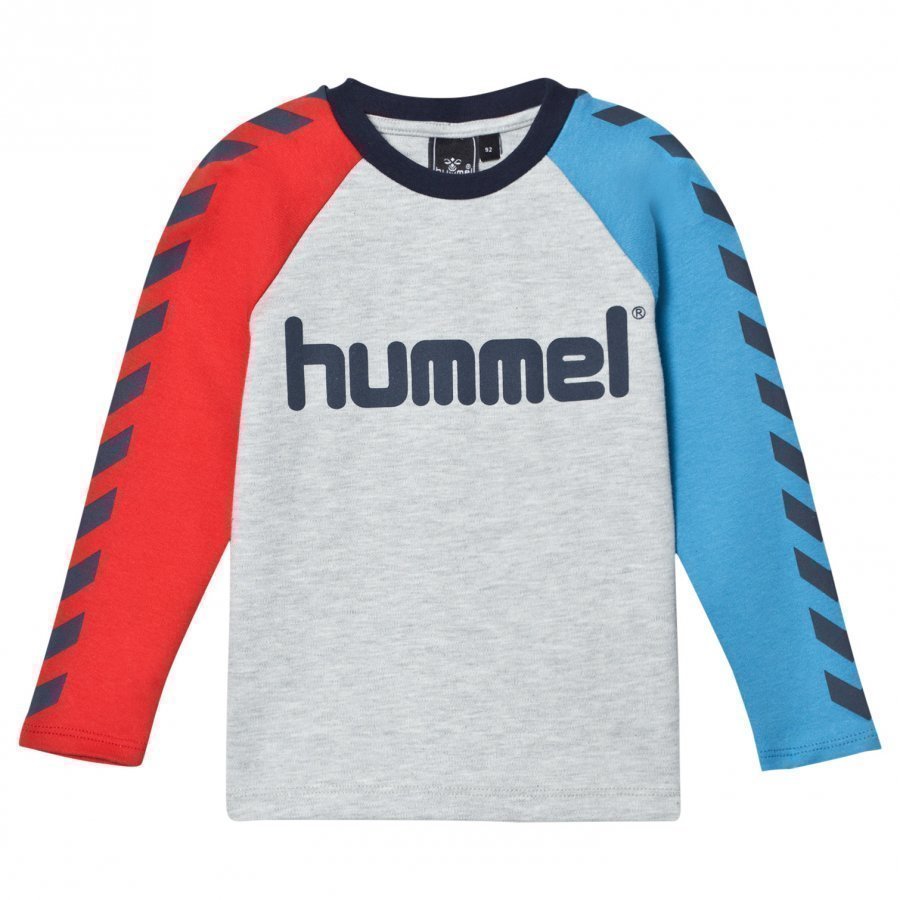 Hummel Lukas Tee Light Grey Melange Pitkähihainen T-Paita