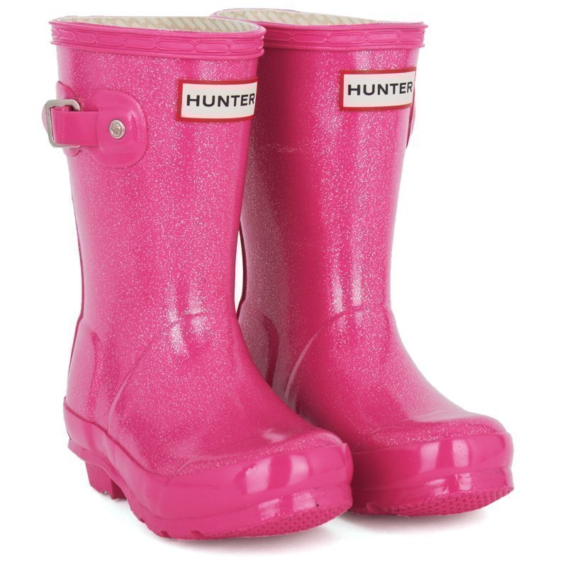 Hunter Orig Kids Glitter Fuschia Kumisaappaat