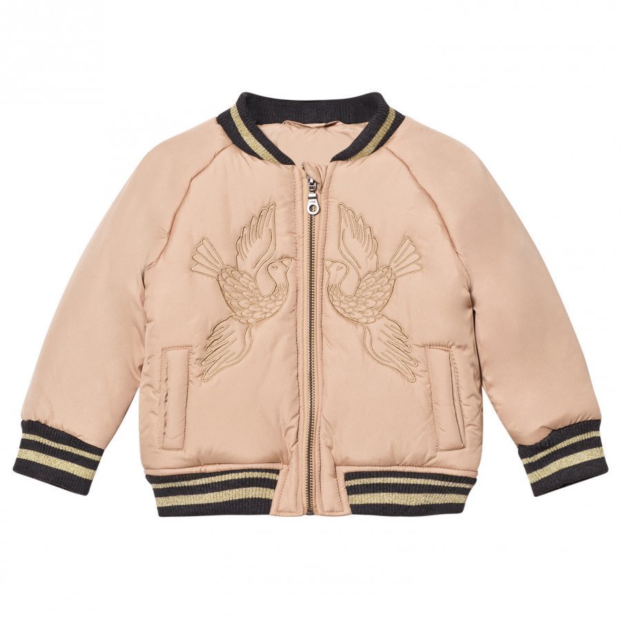 Hust & Claire Bird Bomber Jacket Cuban Sand Bomber Takki