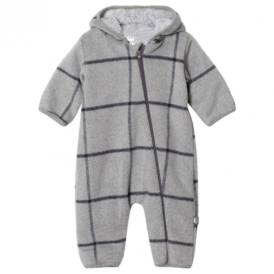 Hust & Claire Coveralls Light Grey Melange Fleece Haalarit