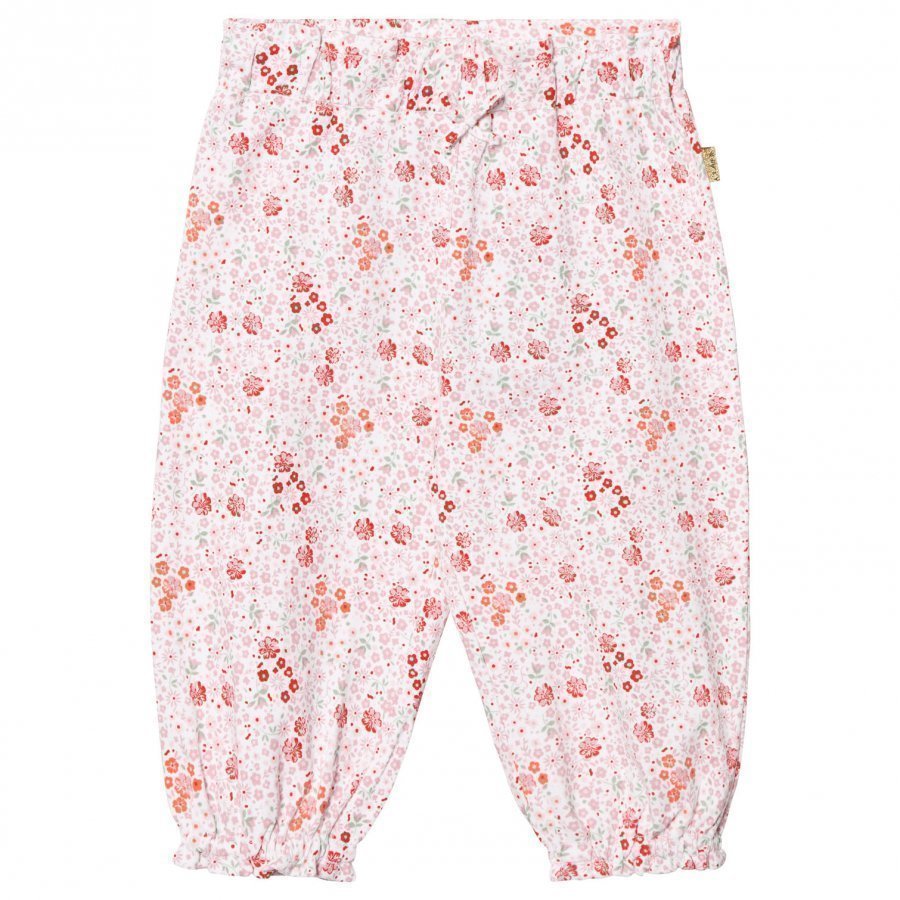 Hust & Claire Floral Jersey Trousers White Housut