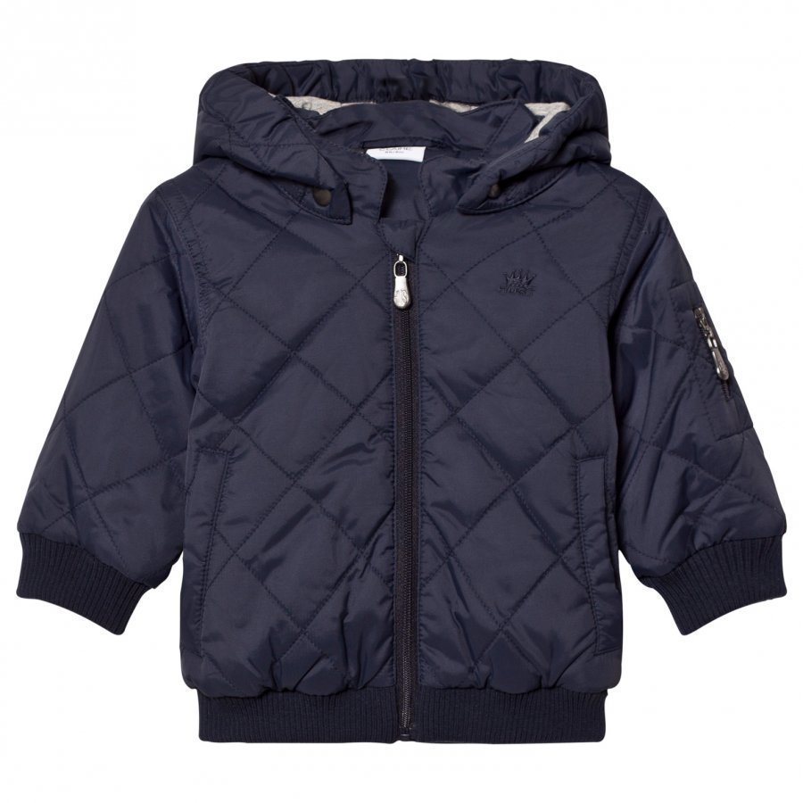 Hust & Claire Navy Quilted Jacket Toppatakki