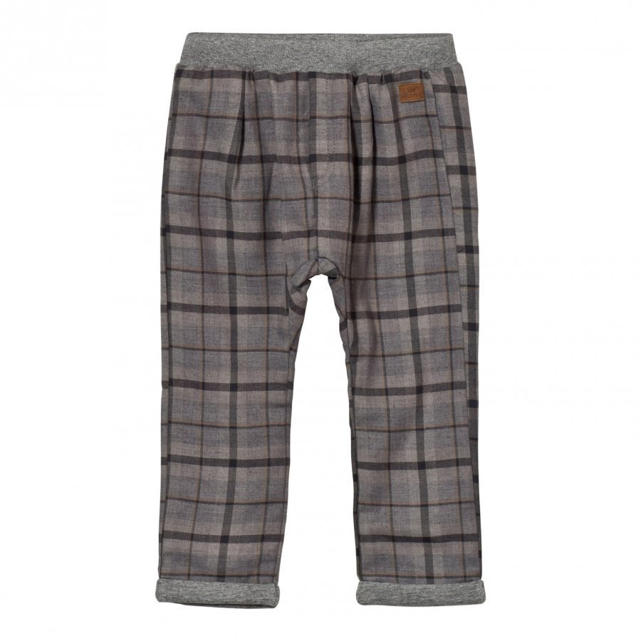 Hust & Claire Plaid Twill Trousers Grey Housut