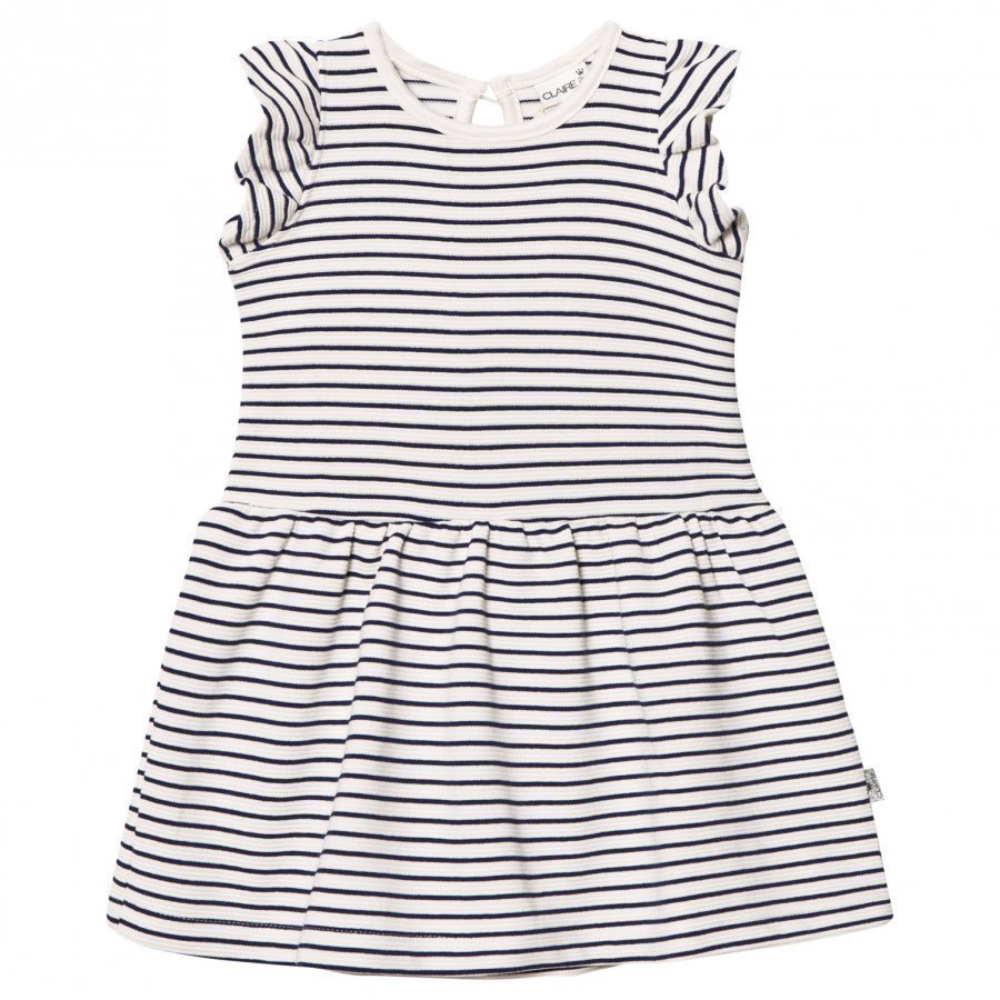 Hust & Claire Striped Dress Snow White Juhlamekko