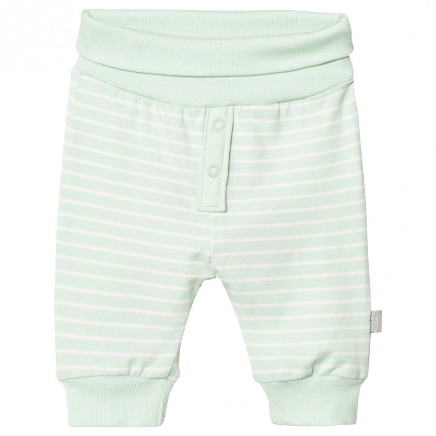 Hust & Claire Striped Jersey Trousers Milk Green Housut