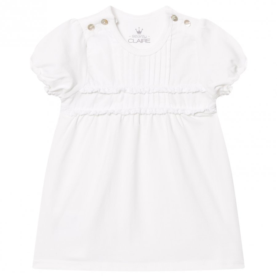 Hust & Claire T-Shirt With Pleats White T-Paita