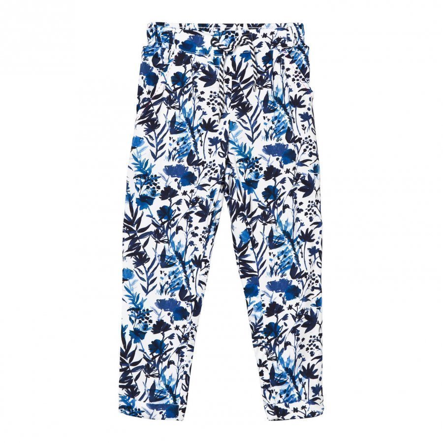 Ikks Blue Floral Print Trousers Housut