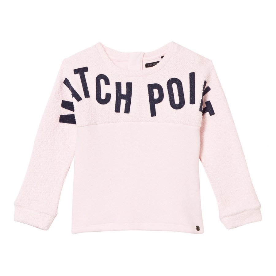 Ikks Bouclette Match Point Print Sweater Pale Pink Oloasun Paita