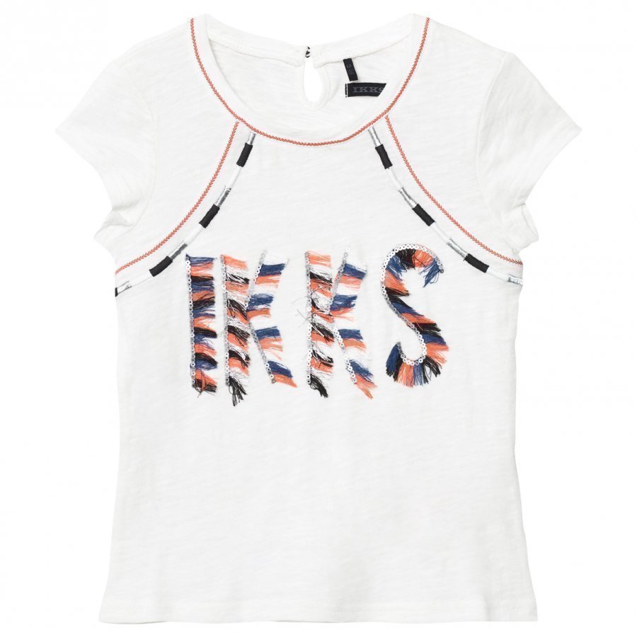 Ikks Fringed Offwhite Tee T-Paita