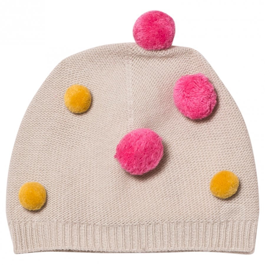 Il Gufo Beige And Multi Pom Pom Beanie Pipo