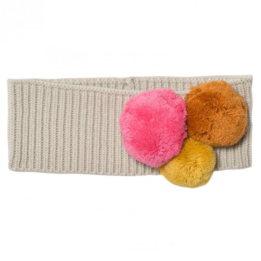 Il Gufo Beige And Multi Pom Pom Knit Headband Hiuspanta