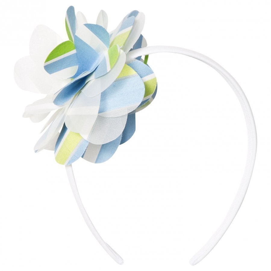 Il Gufo Blue Green Flower Headband Hiuspanta