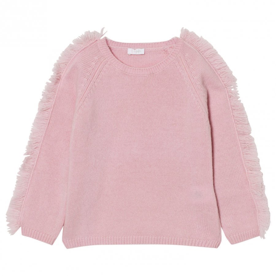 Il Gufo Frill Shoulder Sweater Pale Pink Paita