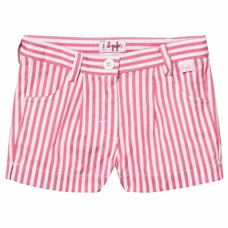 Il Gufo Pink Candy Stripe Shorts Juhlashortsit