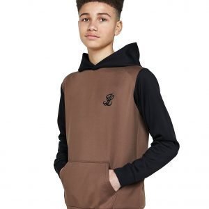 Illusive London Colourblock Poly Hoodie Stone / Black