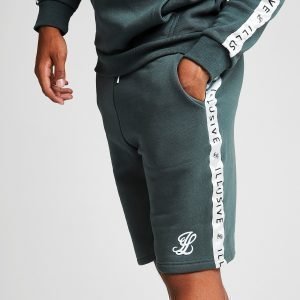 Illusive London Fleece Tape Shorts Vihreä