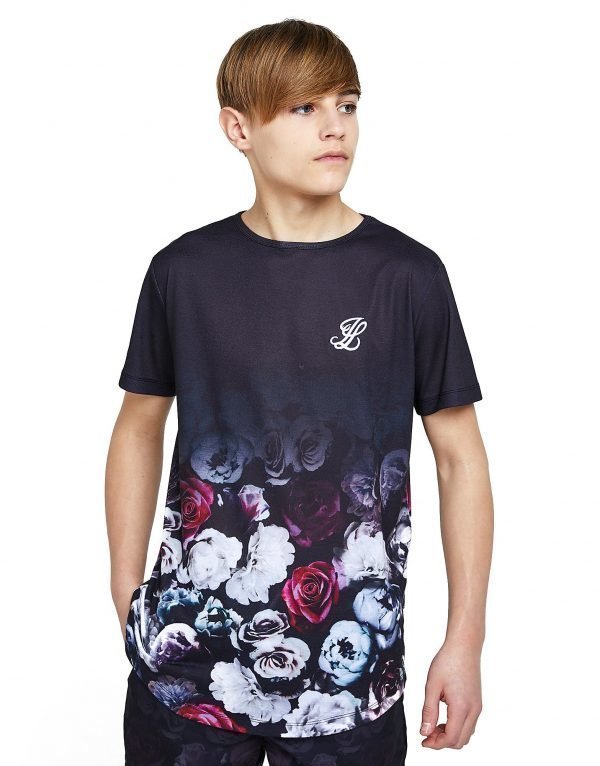 Illusive London Floral Fade T-Shirt Laivastonsininen