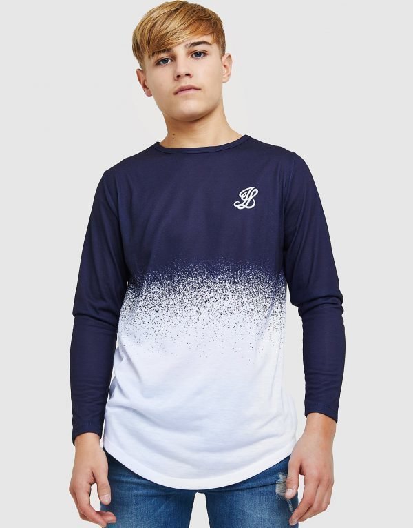 Illusive London Long Sleeve Fade T-Paita Laivastonsininen