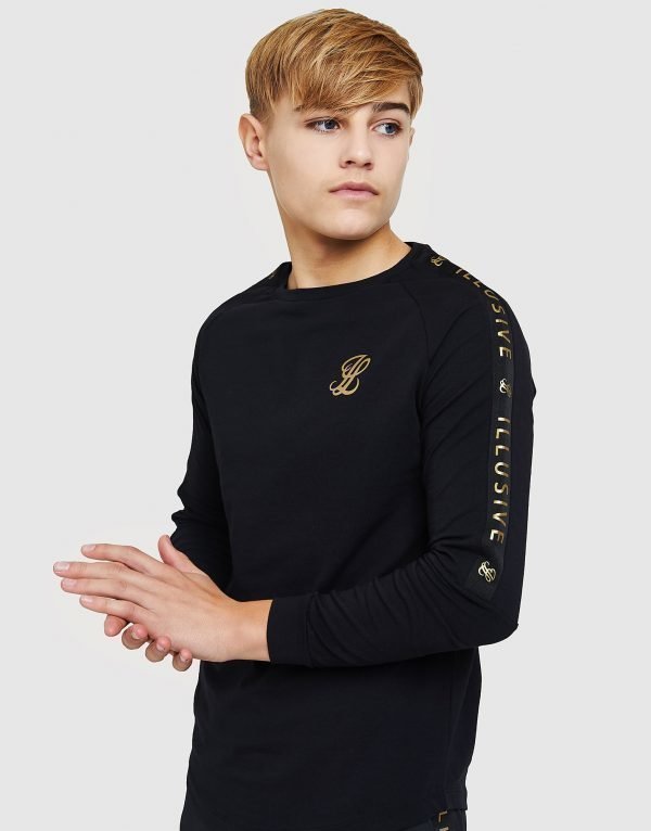 Illusive London Long Sleeve Tape T-Paita Musta