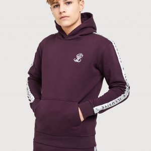 Illusive London Tape Fleece Overhead Huppari Burgundy / White