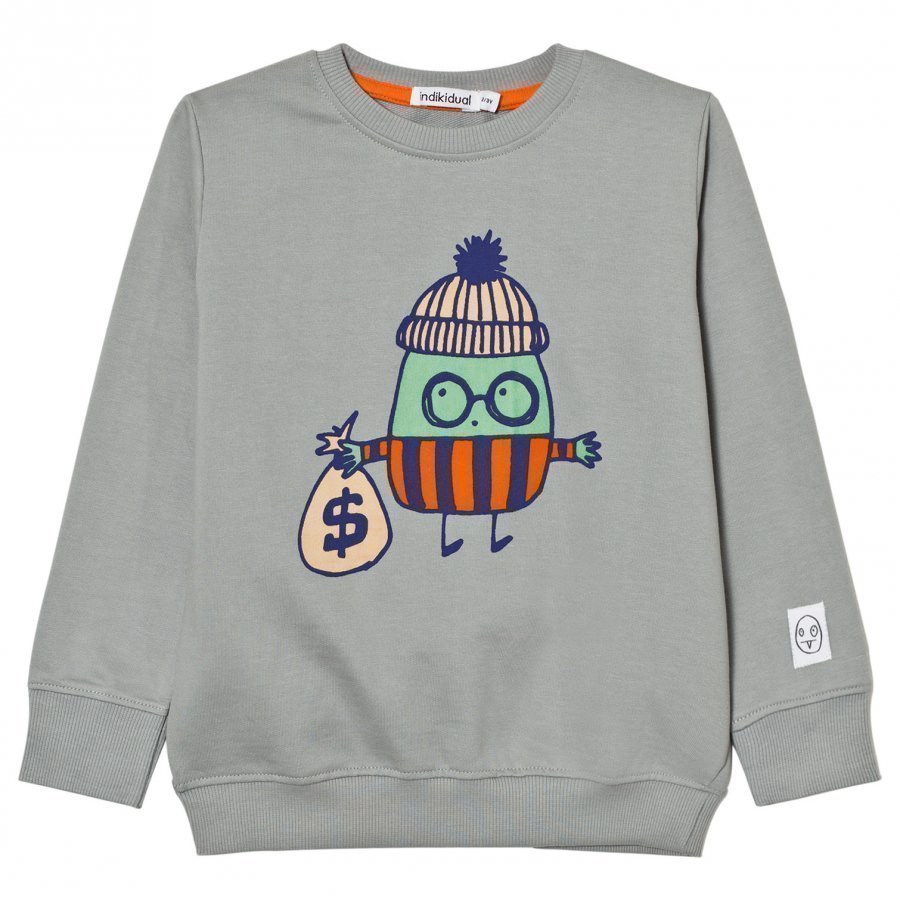 Indikidual Grey Robber Print Sweatshirt Oloasun Paita