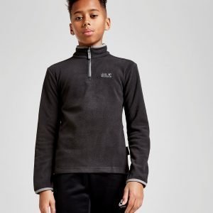 Jack Wolfskin Gecko 1/4 Zip Sweatshirt Musta