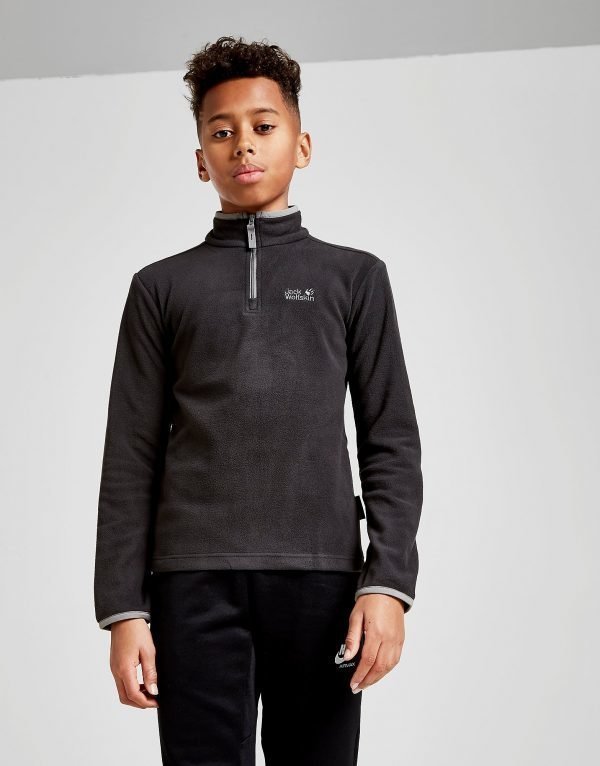 Jack Wolfskin Gecko 1/4 Zip Sweatshirt Musta