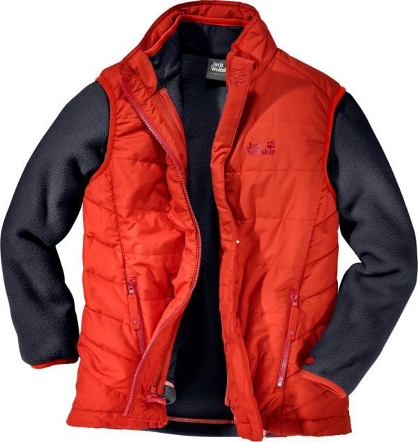 Jack Wolfskin Glen Dale Kids Fleecetakki Punainen / Harmaa