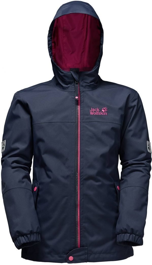 Jack Wolfskin Iceland 3-In-1 Girls Yhdistelmätakki Night Blue