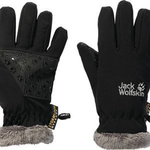 Jack Wolfskin Kids Softshell Highloft Glove Softshell Hanskat Musta