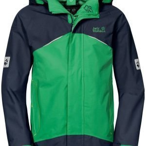 Jack Wolfskin Kids Twister 3 Jacket Kuoritakki Sininen / Vihreä