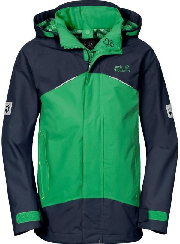 Jack Wolfskin Kids Twister 3 Jacket Kuoritakki Sininen / Vihreä