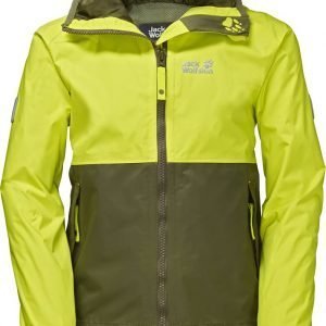 Jack Wolfskin Rainy Days Texapore Jacket Boys Kuoritakki Vaaleanvihreä