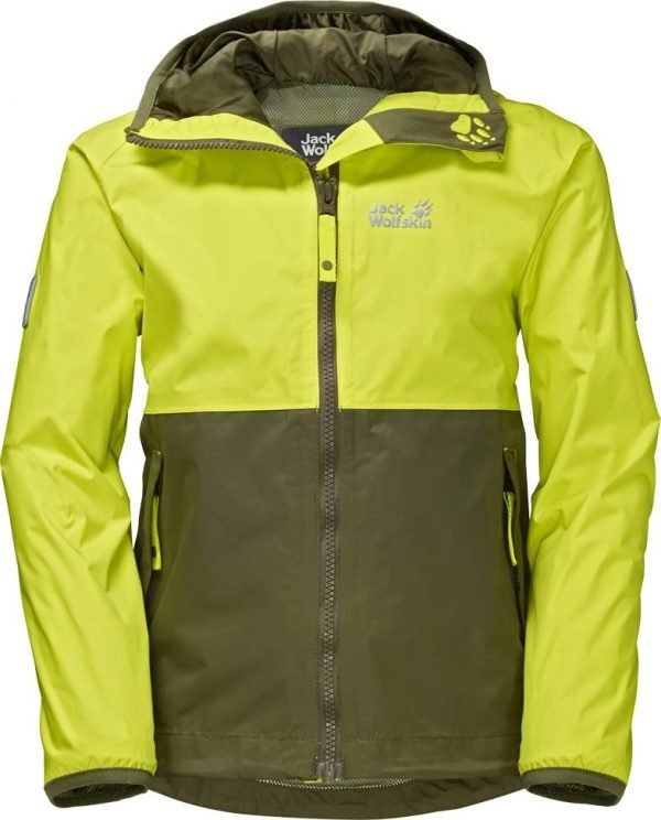 Jack Wolfskin Rainy Days Texapore Jacket Boys Kuoritakki Vaaleanvihreä