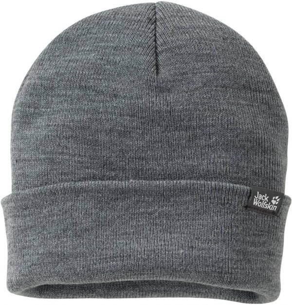 Jack Wolfskin Rib Knit Cap Pipo Harmaa