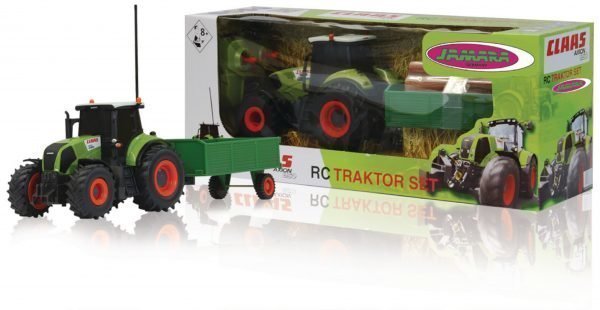 Jamara Kauko-Ohjattava Traktori R / C Tractor Claas Axion 850 With Wood Trailer Rtr