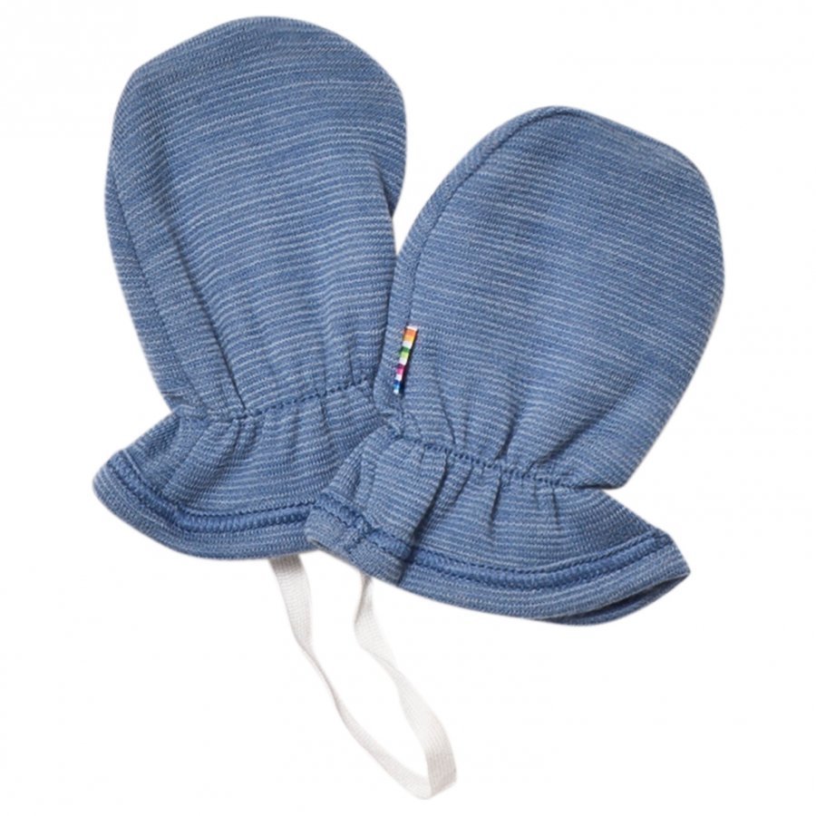 Joha Blue Melange Baby Mittens Villalapaset