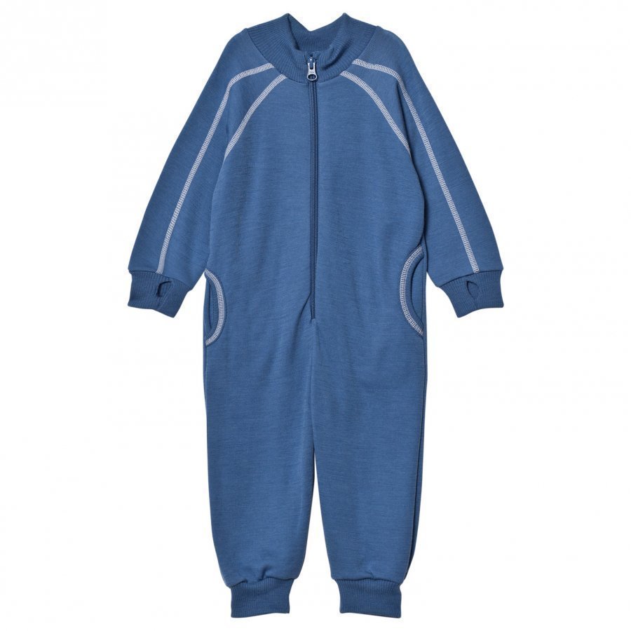 Joha Blue White Stitch One-Piece Potkupuku